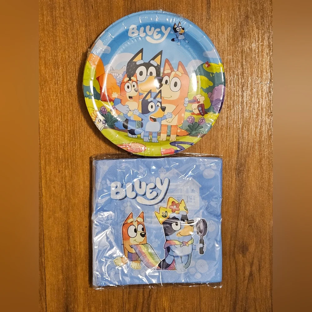 Bluey Party Plates and Napkins Set